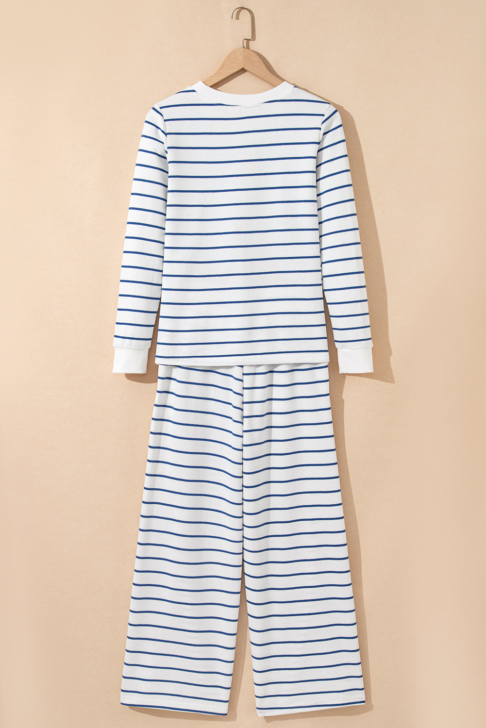 Sail Blue Stripe Wide-Leg Pant Set
