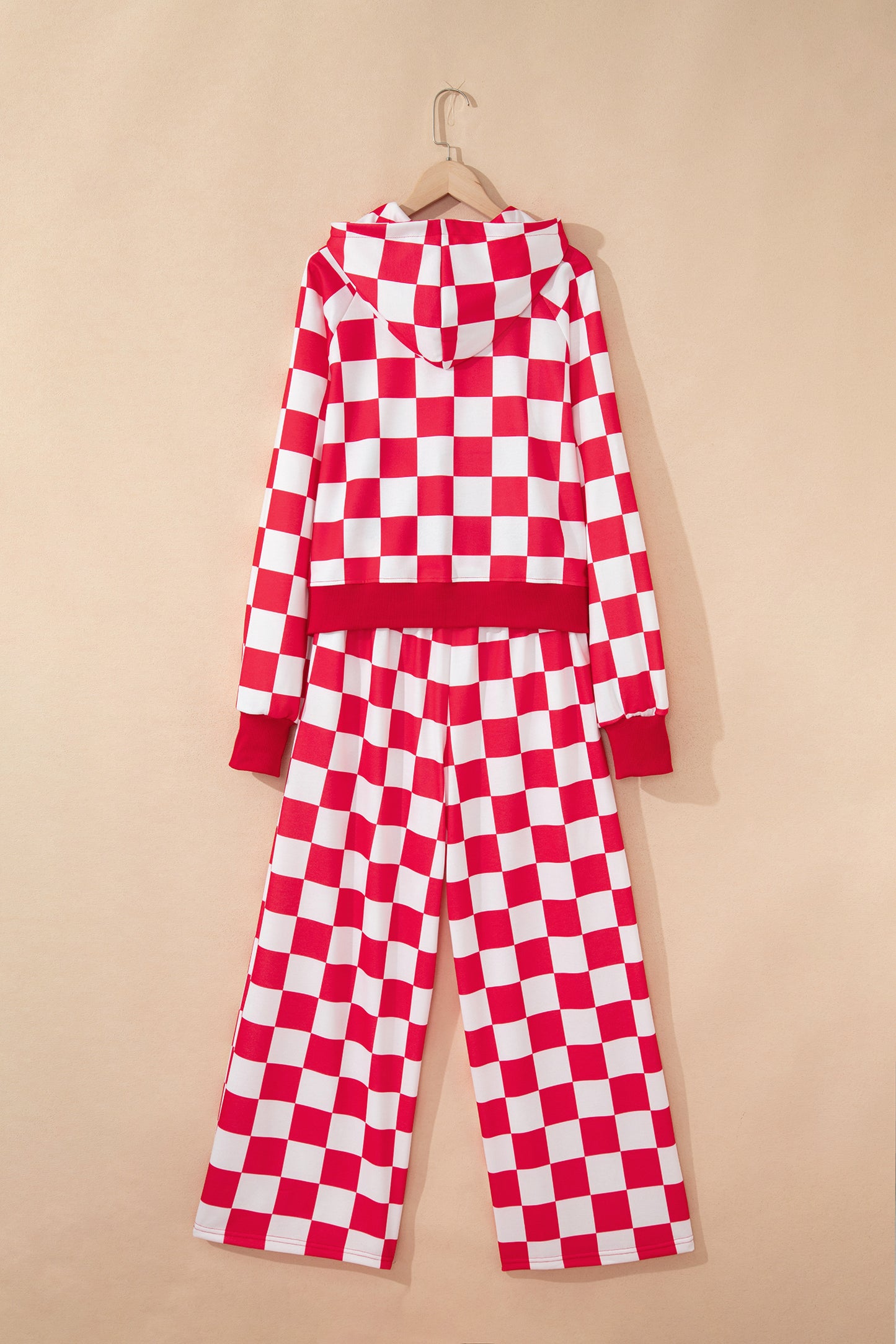 Peppermint Check Half-Zip Pant Set