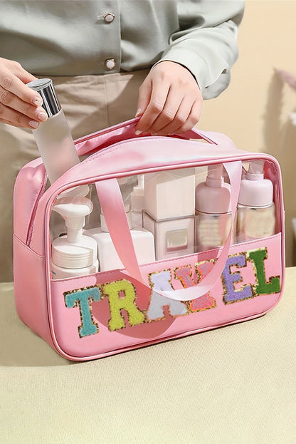 Jet Set Clear Travel Makeup Bag
