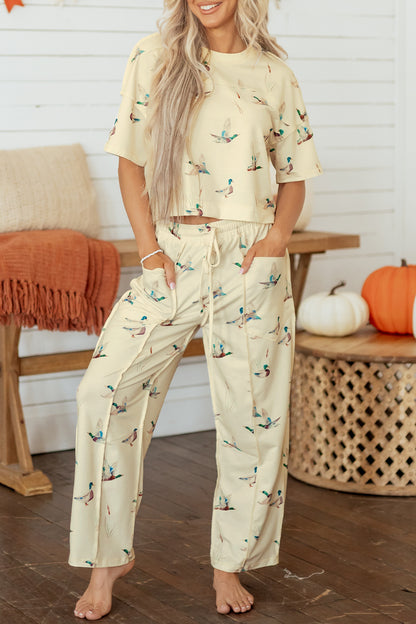Marsh Morning Duck Print Pant Set