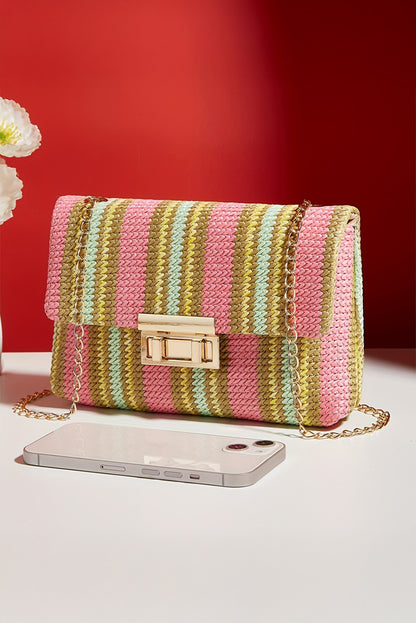 Sundown Woven Chain Strap Bag