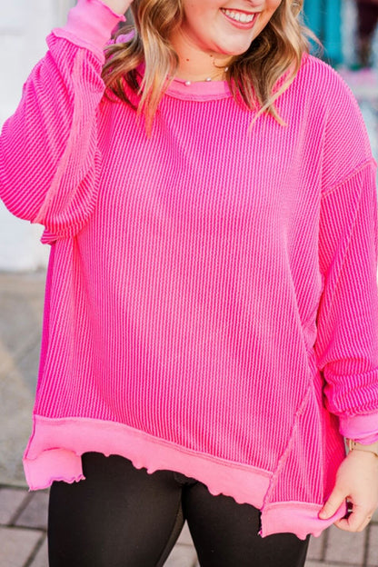 Rosewood Ribbed Tunic Top
