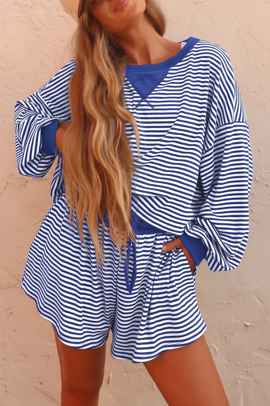 Weekend Stripe Shorts Set