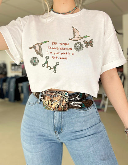 In God’s Hands Tee or Crewneck