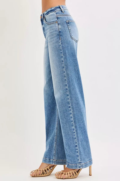 RISEN High Rise Wide Baggy Jeans