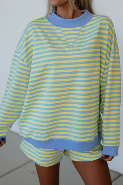 Field Day Striped Pullover Short Set