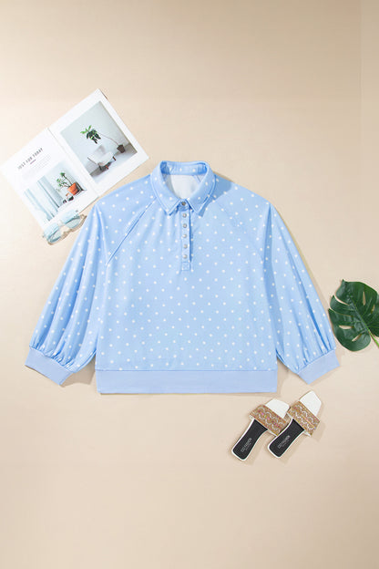 Daybreak Polka Dot Plus Size Sweatshirt