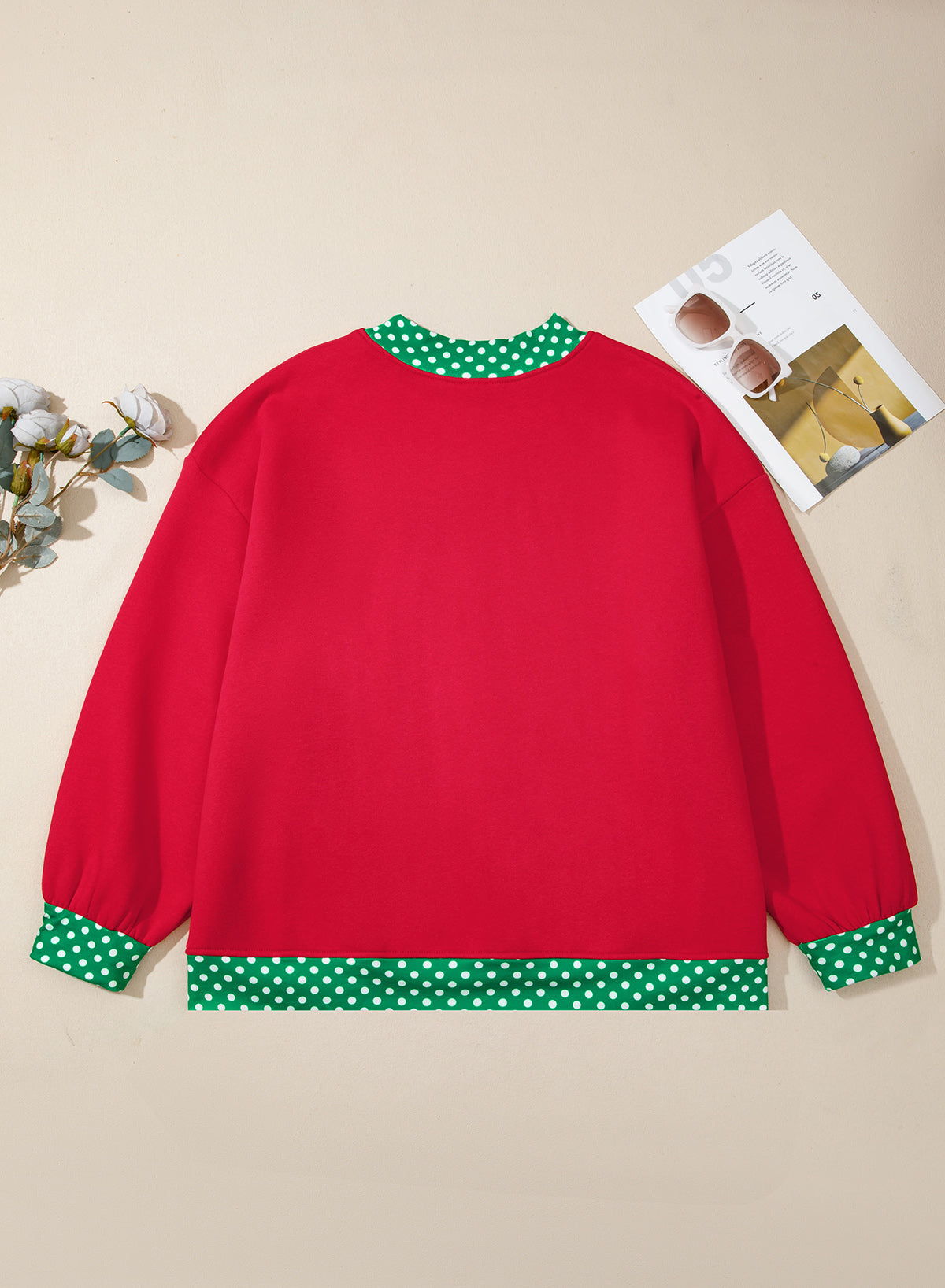 Field Day Polka Dot Plus Size Sweatshirt