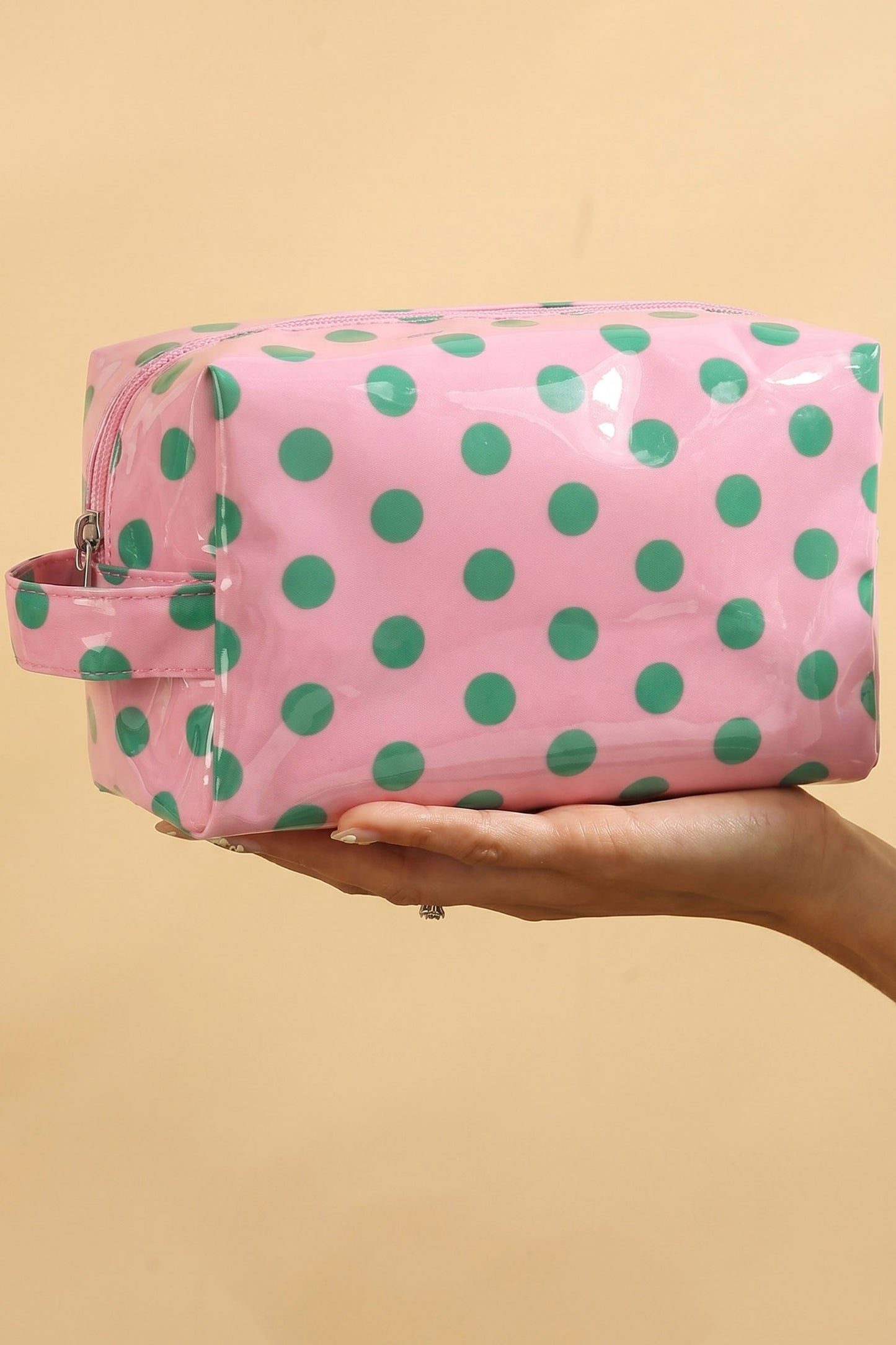 Cider Polka Dot PVC Makeup Bag