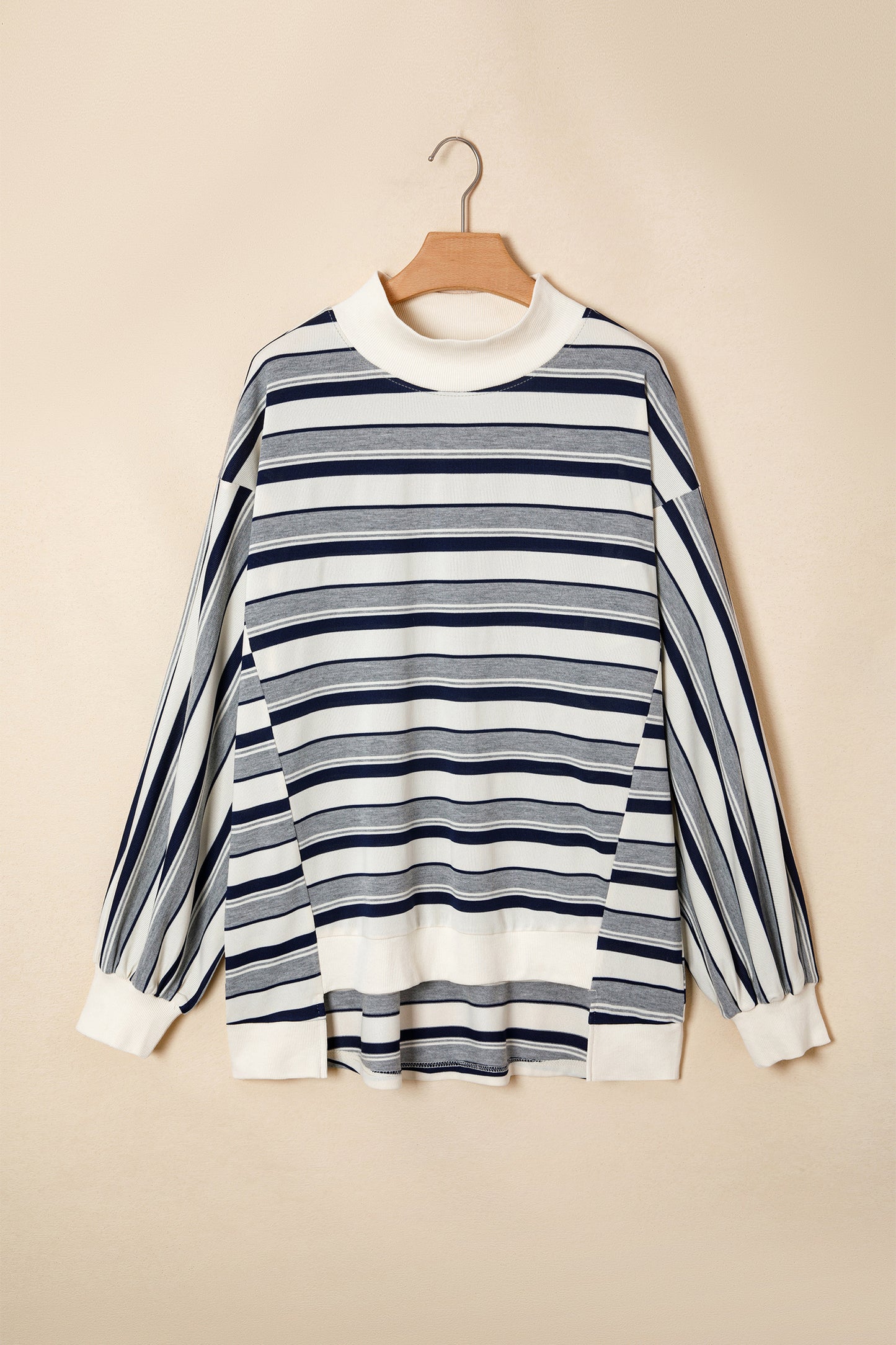 Seaside Stripe Ribbed Sweatshirt
