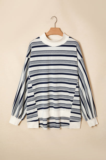 Seaside Stripe Ribbed Sweatshirt