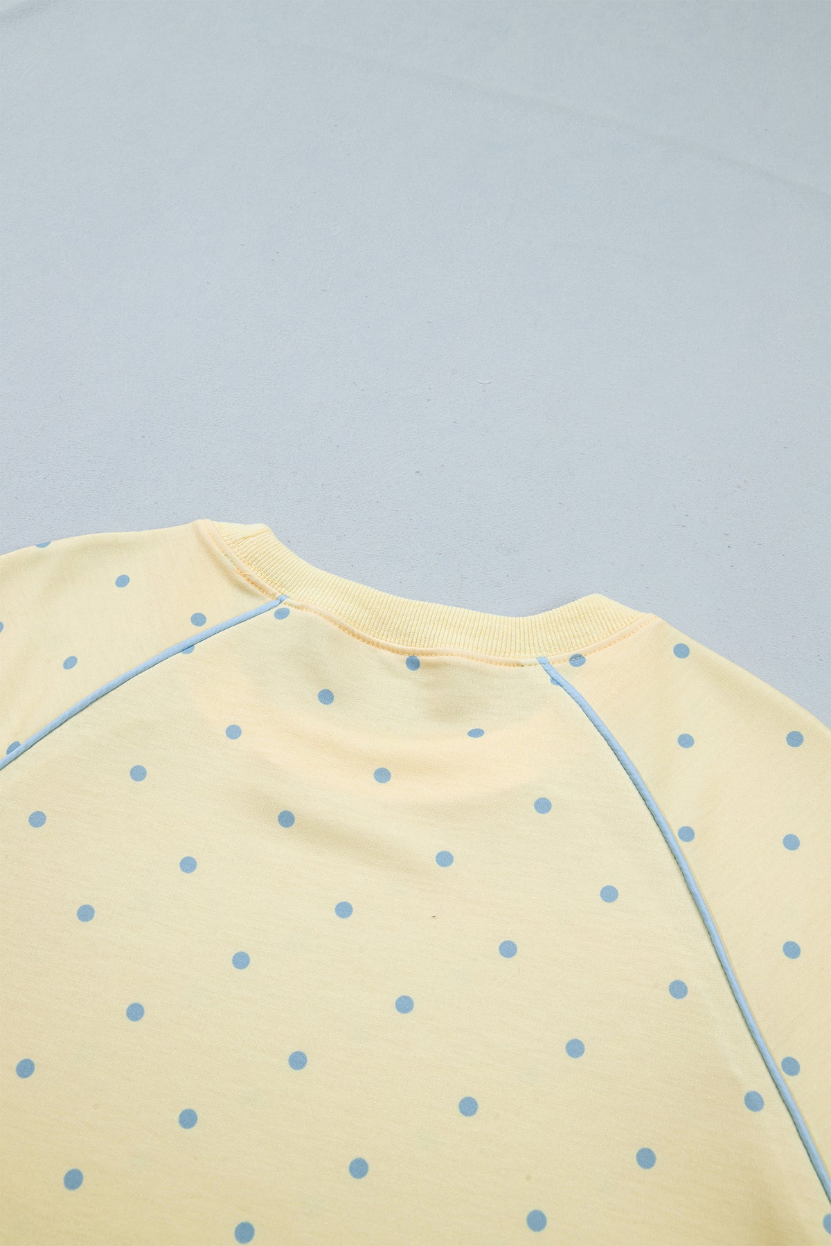 Polka Dot Piped Relaxed Top