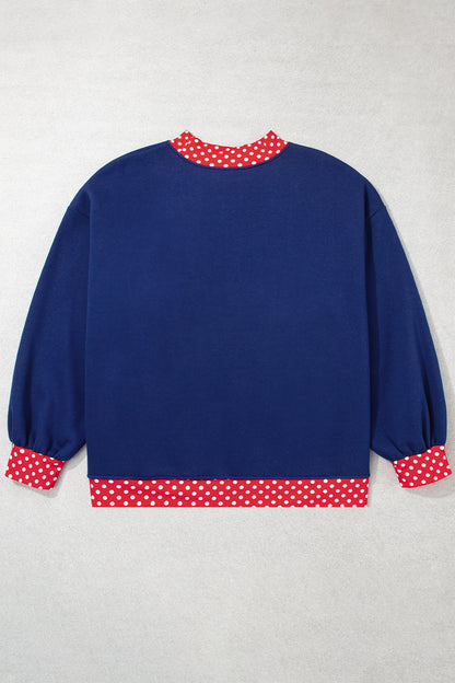 Field Day Polka Dot Plus Size Sweatshirt