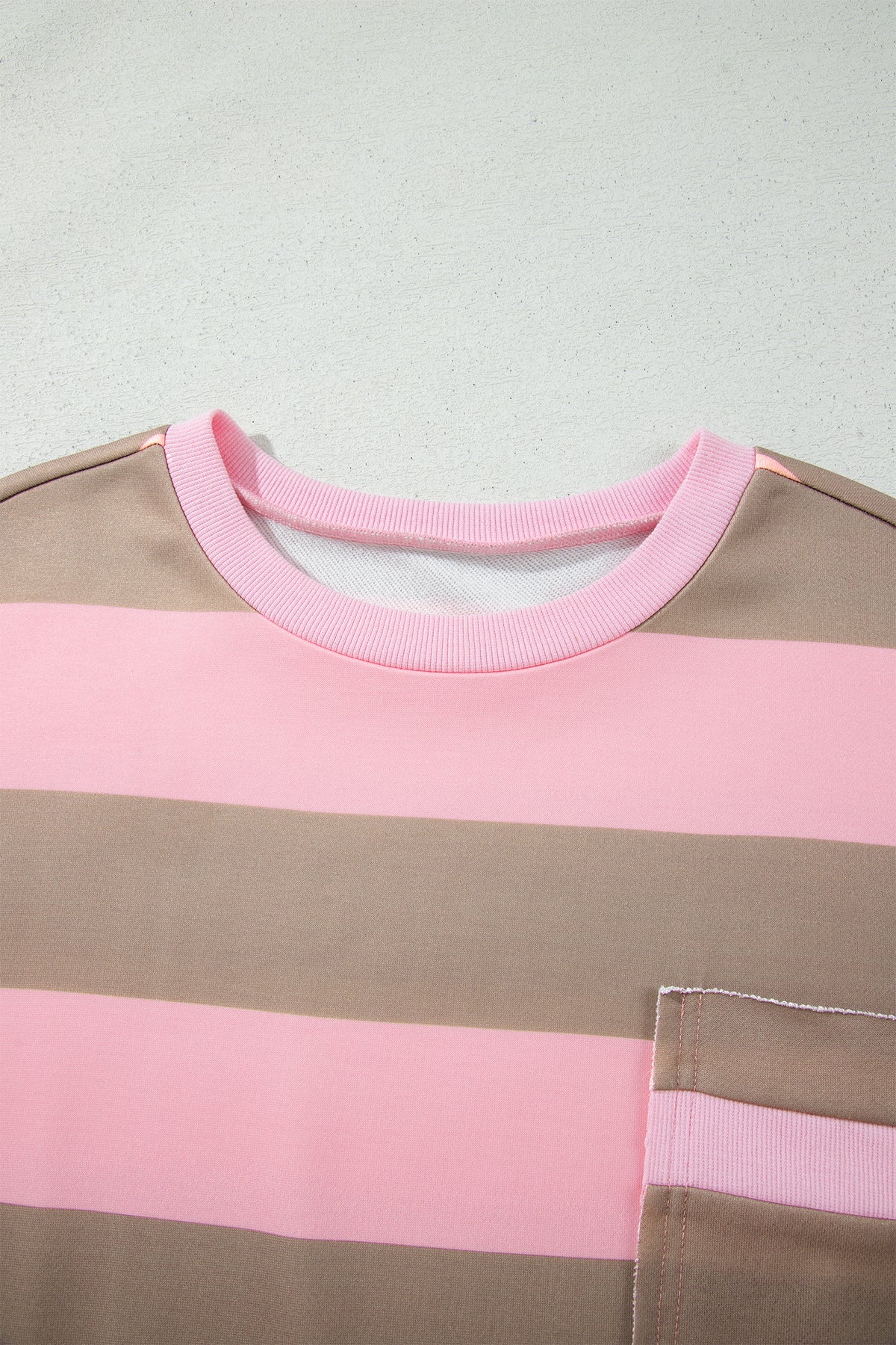 Striped Colorblock Pocket Sweatshirt