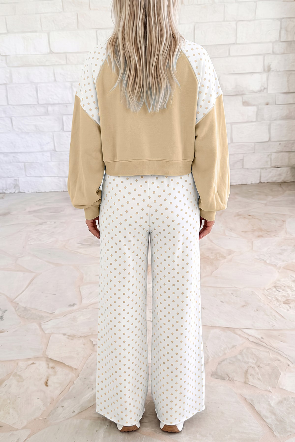 Polka Dot Colorblock Lounge Set