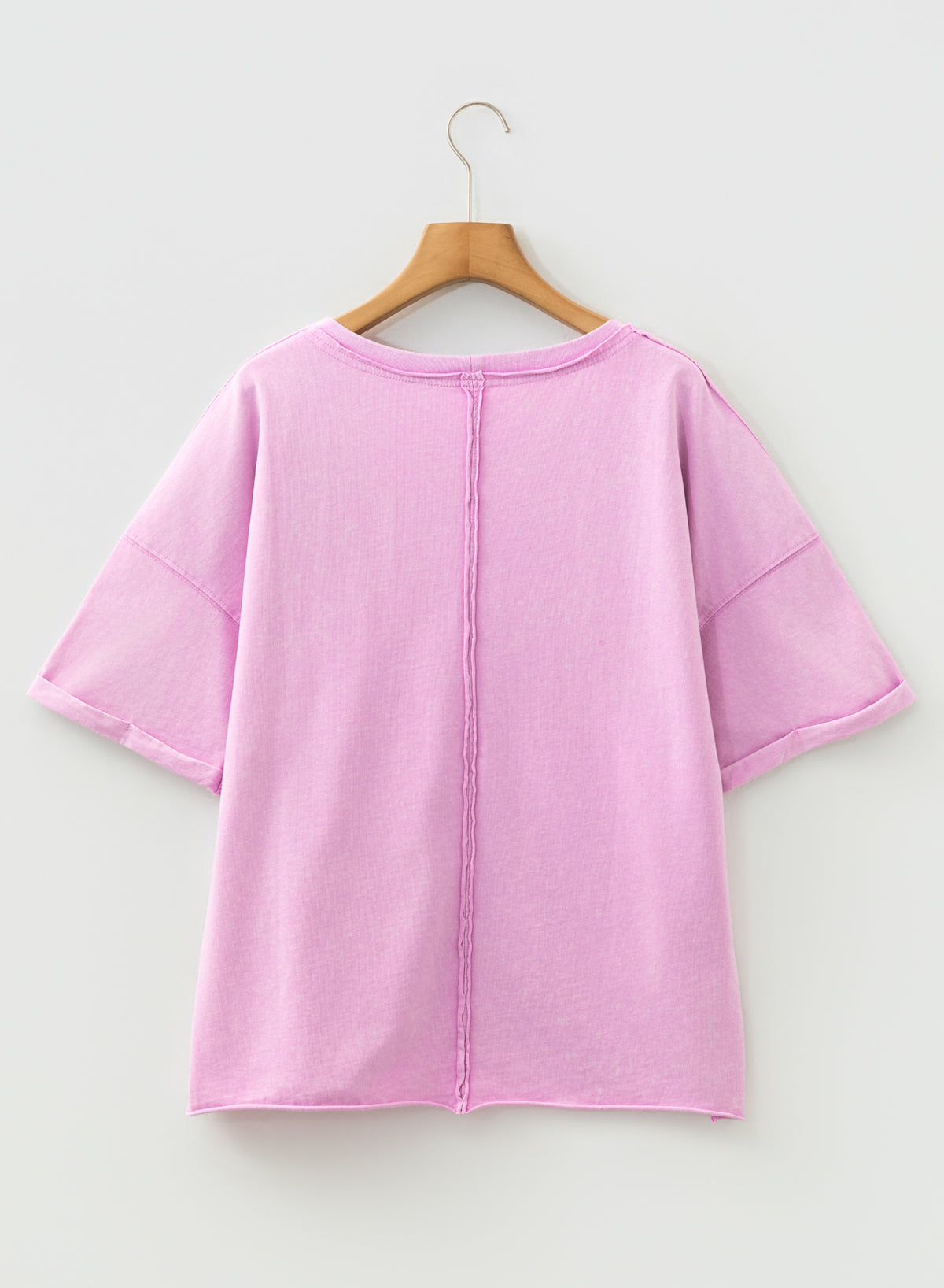 Lavender Mineral Wash Raw-Edge Tee
