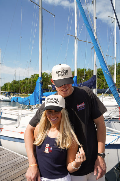 Sorry about my Husband / Wife Vintage Trucker Hat
