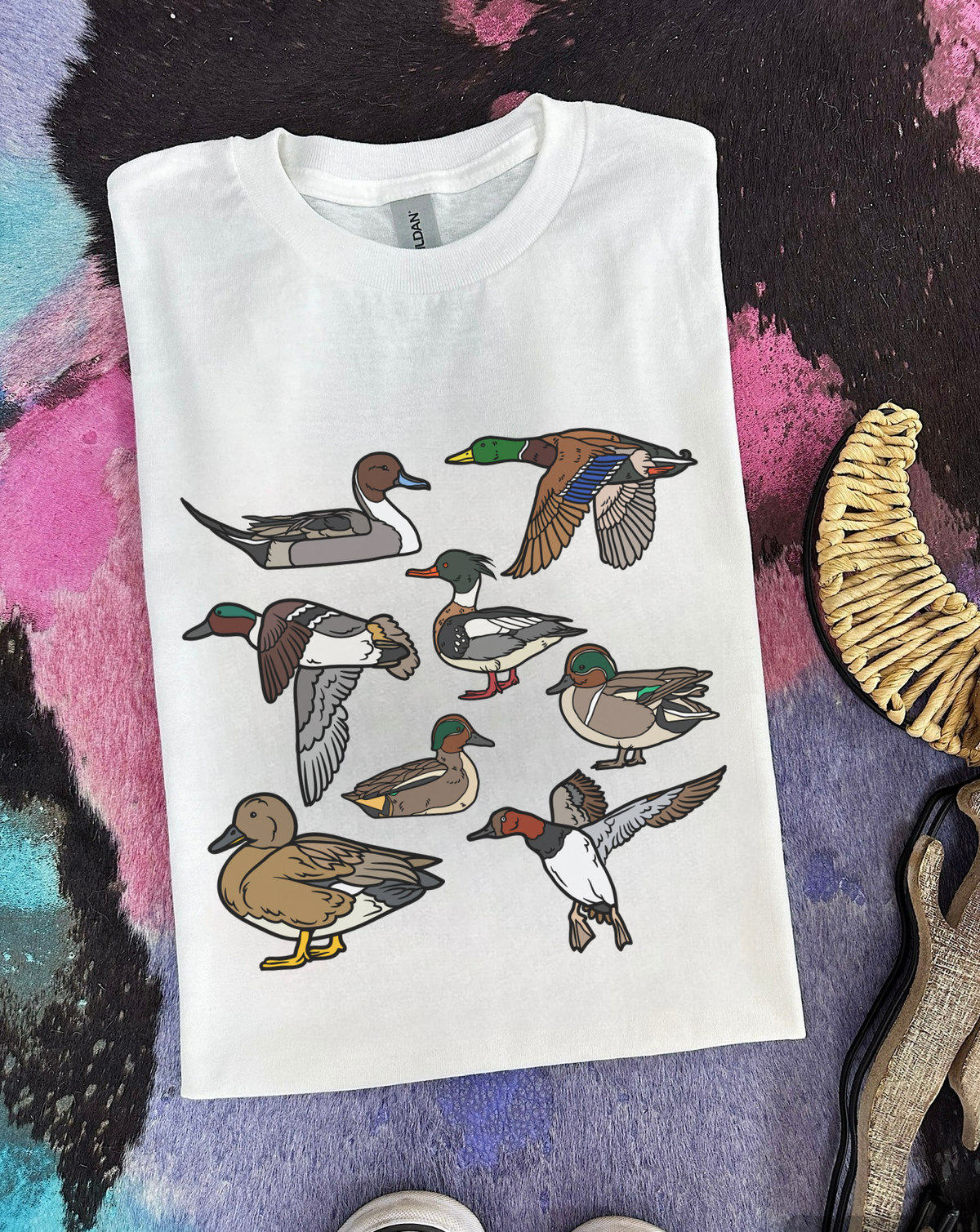 Duck Collage Tee or Crewneck