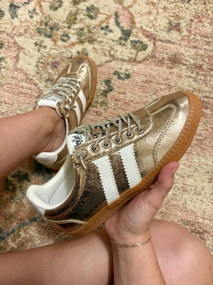 Gold sneakers