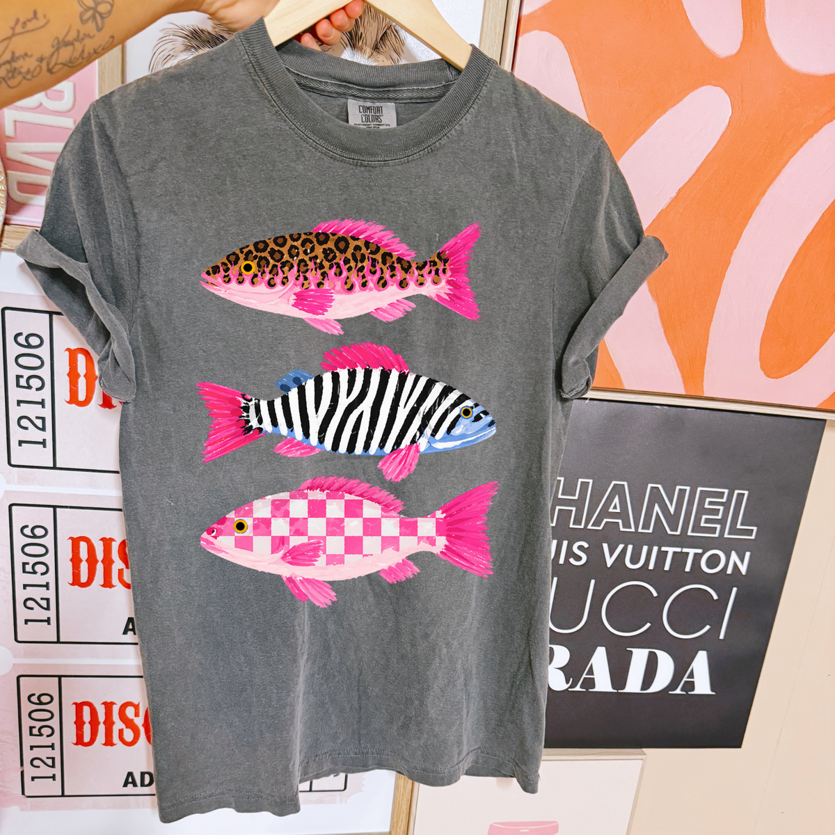 Groovy Fish Comfort Colors Tee