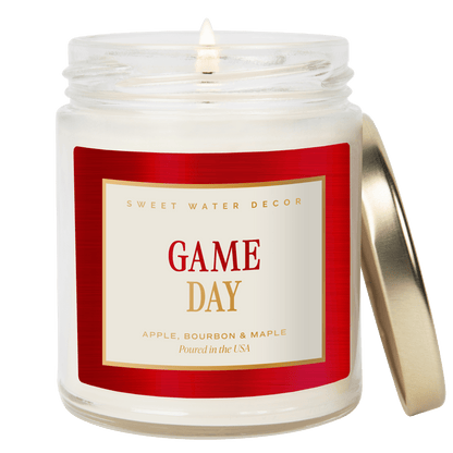 Game Day Red Soy Candle - Clear Jar - 9 oz