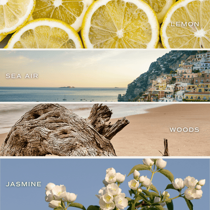 Coastal Lemon Soy Candle - Blue Matte Jar - 15 oz