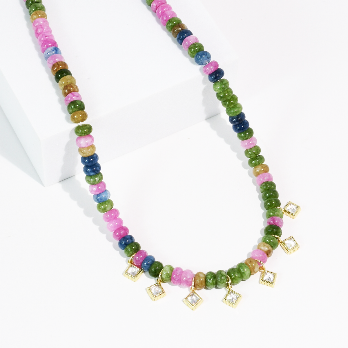 Candy Gem Charm Necklace