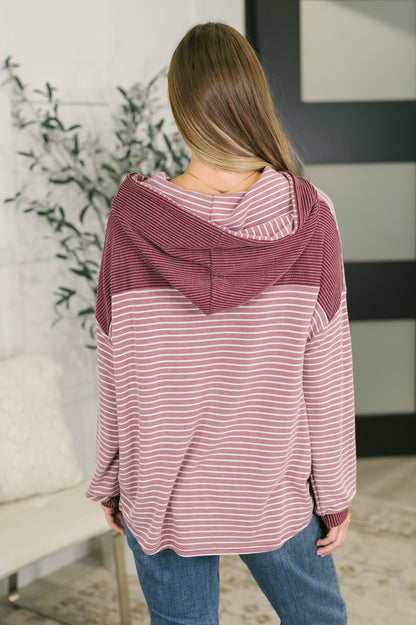 Couldn't Help Myself Button Down Hooded Top