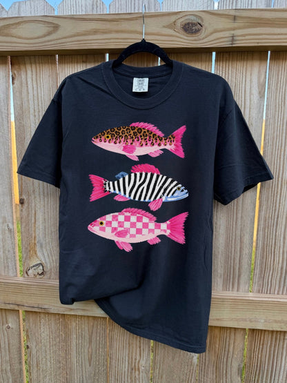Groovy Fish Comfort Colors Tee