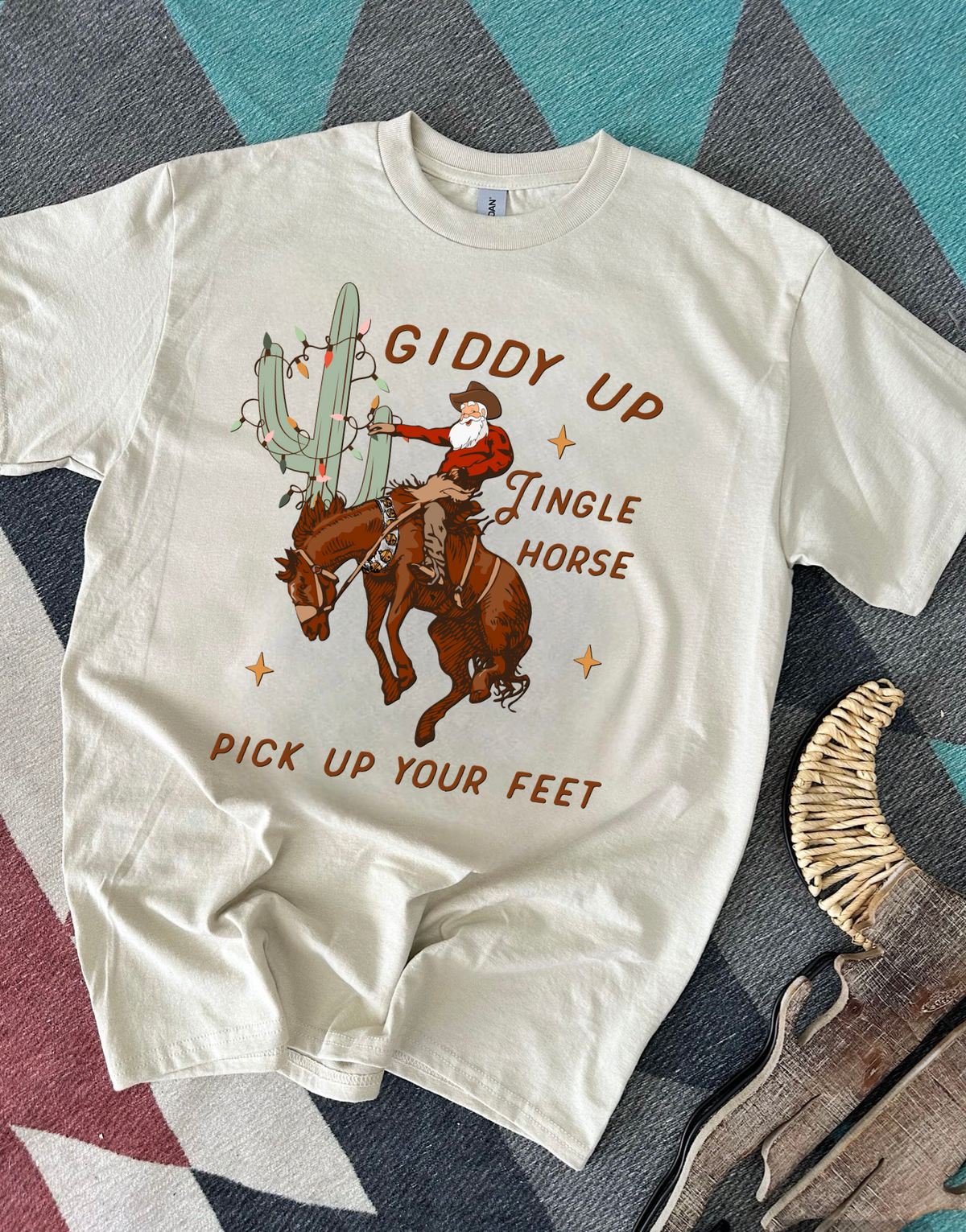 Giddy Up Jingle Horse Tee or Crewneck