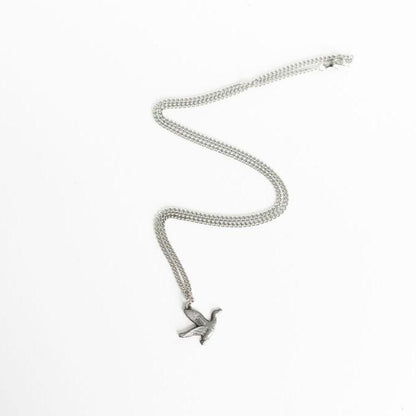 Duck It Silver - Stainless Steel Necklace