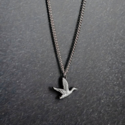Duck It Silver - Stainless Steel Necklace