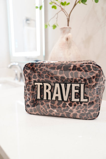 Leopard Clear Coat XL Travel Bag