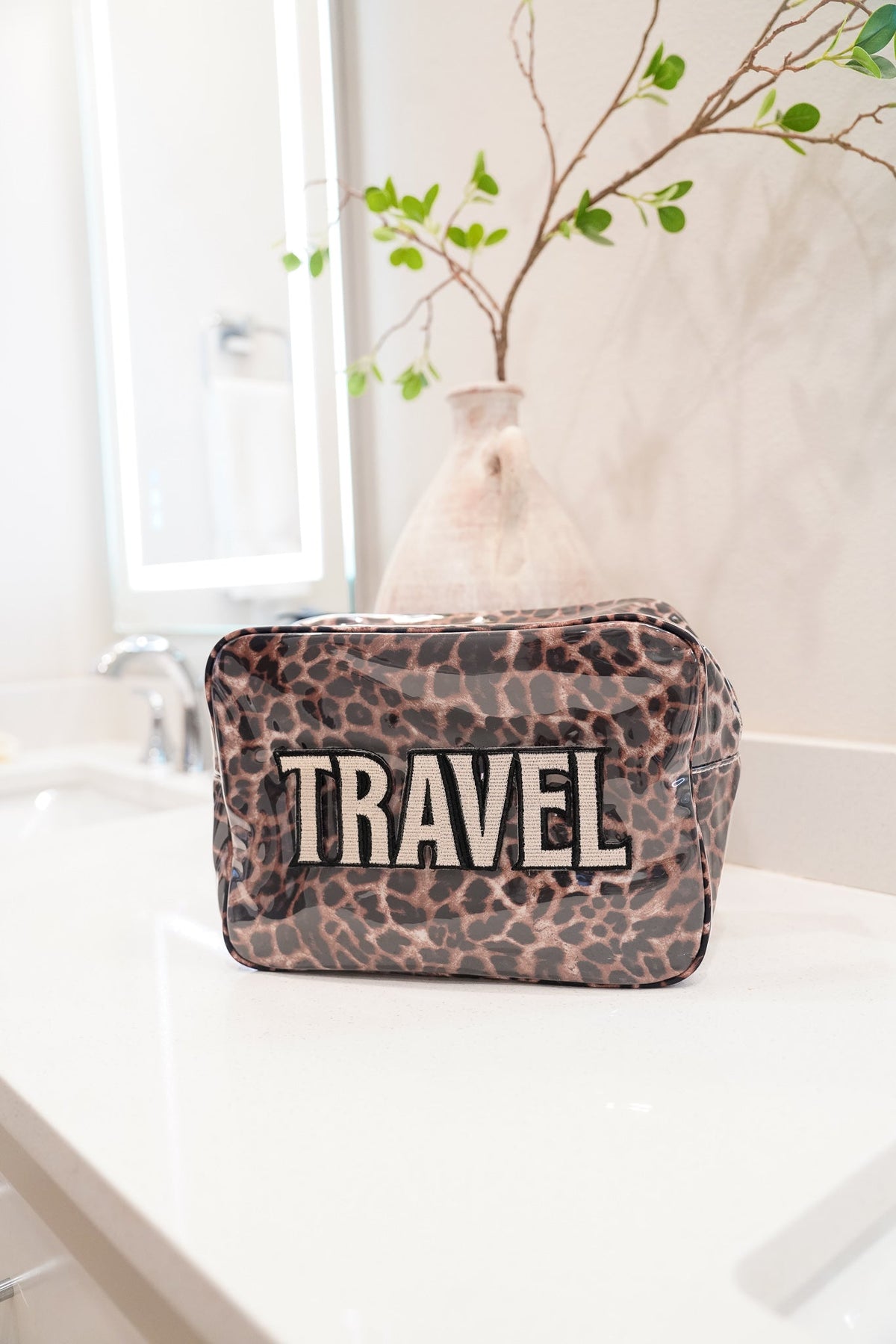 Leopard Clear Coat XL Travel Bag
