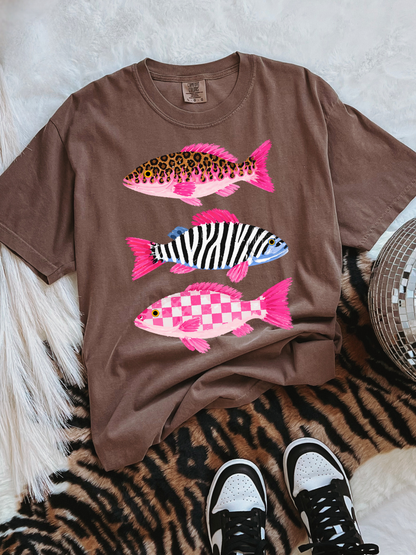 Groovy Fish Comfort Colors Tee
