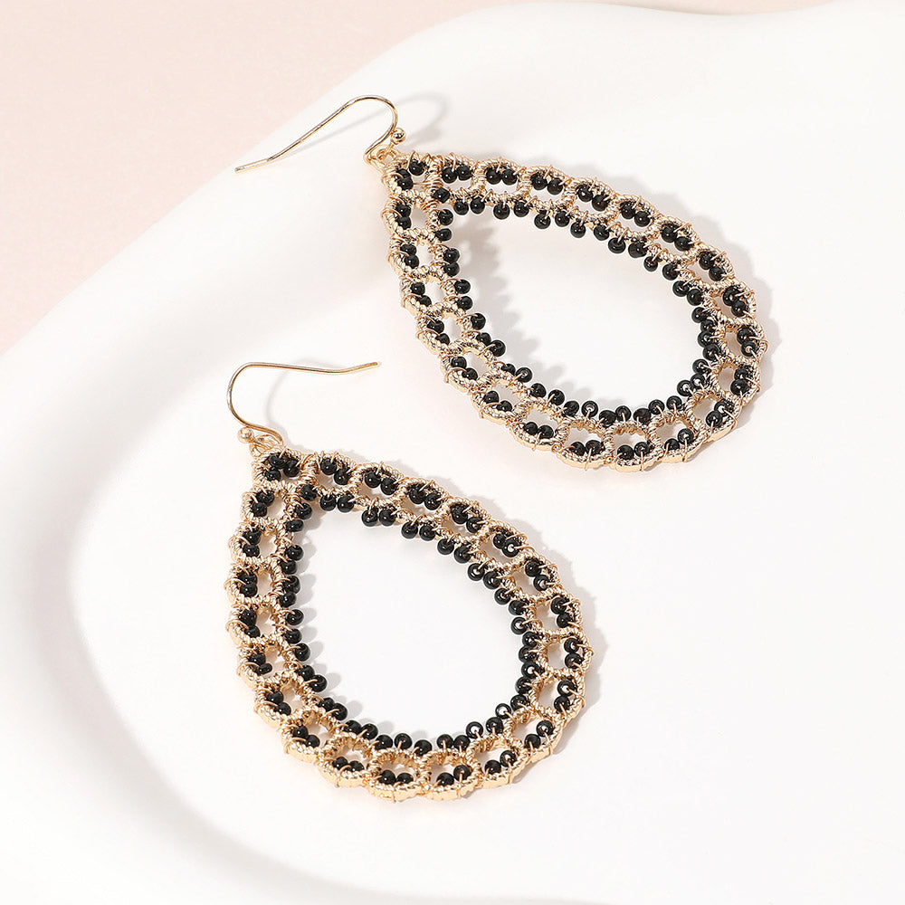Beaded Teardrop Earrings