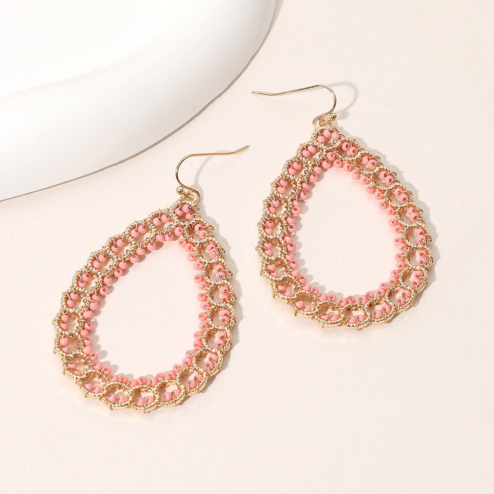 Beaded Teardrop Earrings