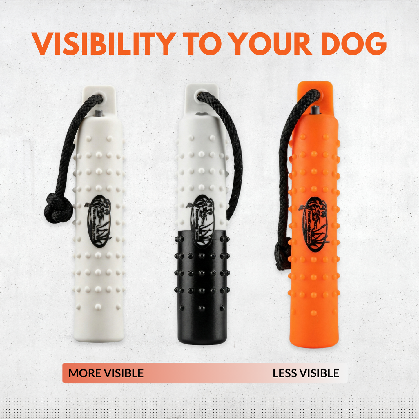 The HuntEmUp 3in Plastic Dog Training Bumper Dummy w/Valve White