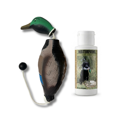 HuntEmUp Ultimate Mallard Training Bundle – Dead Fowl Mallard Dummy with Waterfowl Scent
