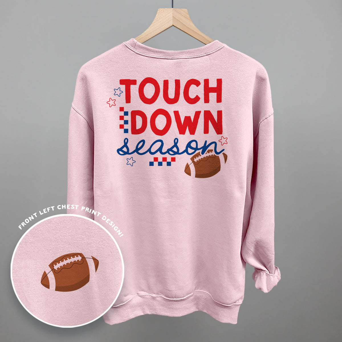 Touchdown Season Red And Blue (Back Print)