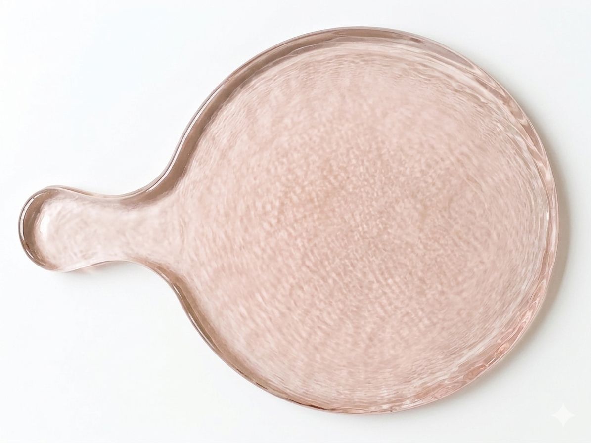 Hammered Glass Round Serving Boards