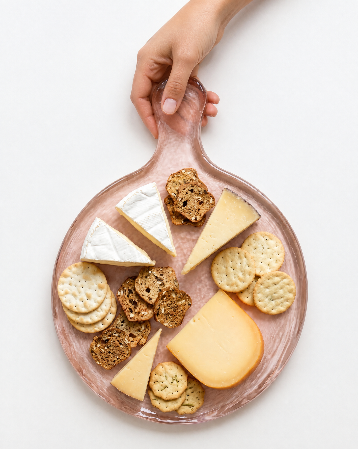 Hammered Glass Round Serving Boards