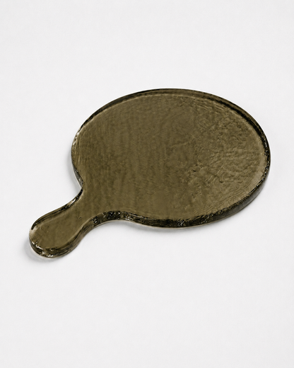 Hammered Glass Round Serving Boards