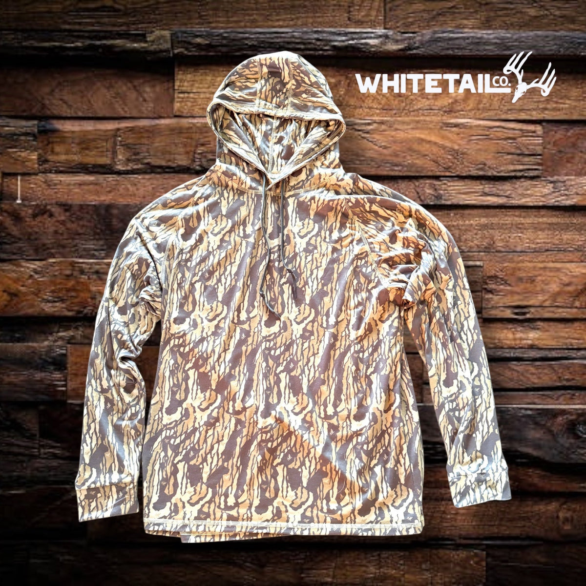 Whitetail Co. Old Faded Tree Bark Lightweight Hoodie