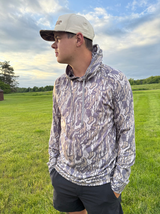 Whitetail Co. Old Faded Tree Bark Lightweight Hoodie