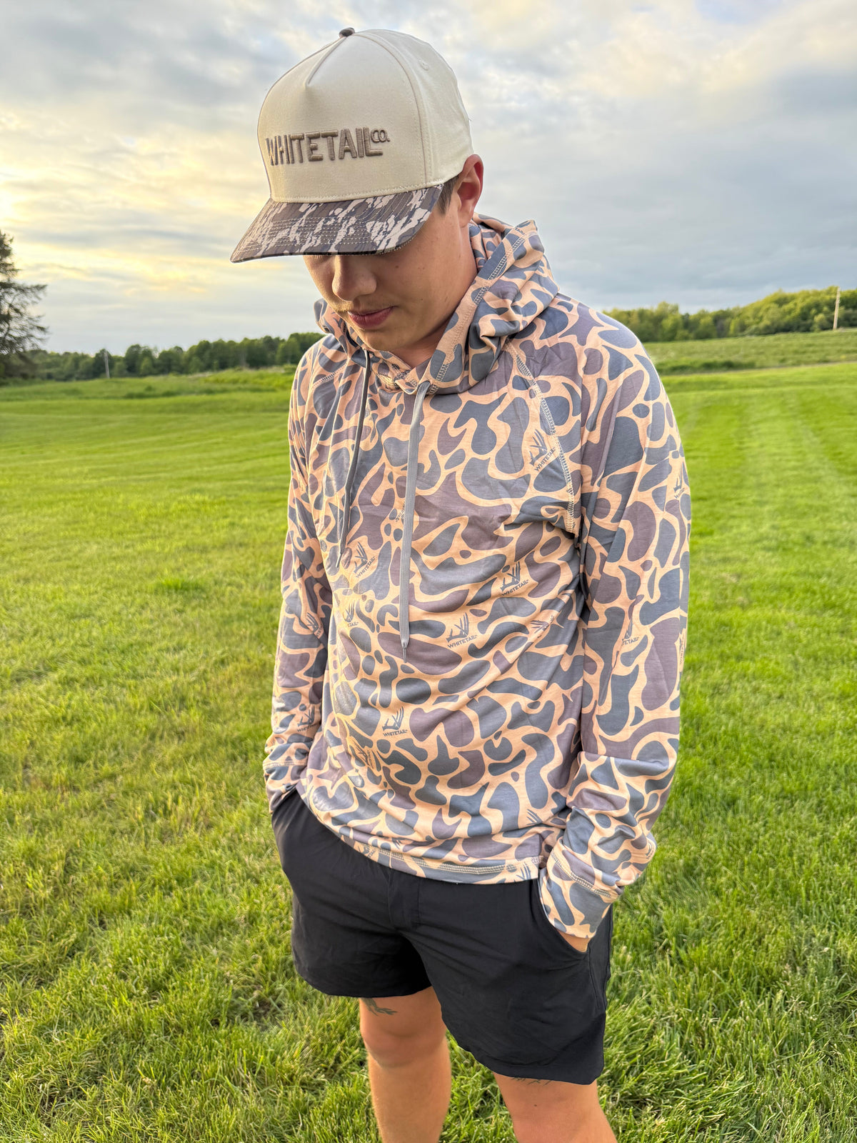 Whitetail Co. Old Duck Camo Faded Light Weight Hoodie