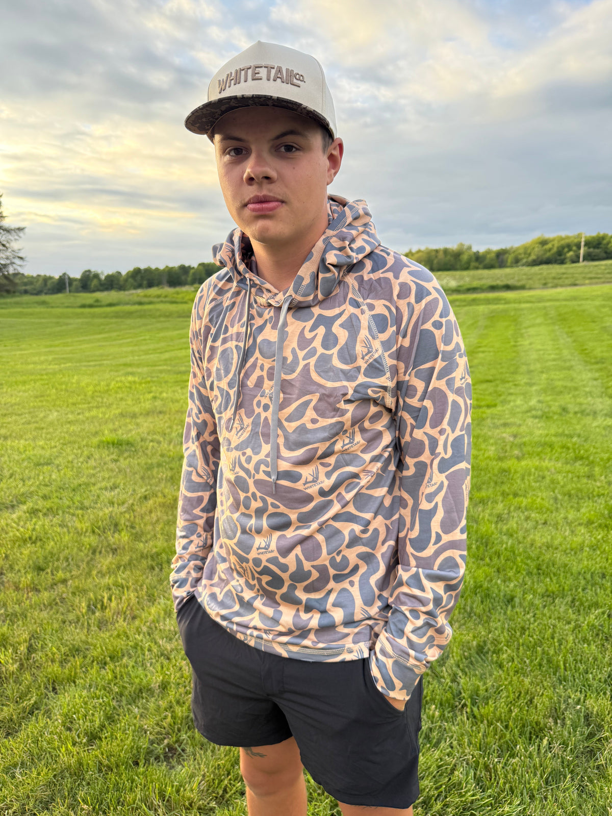 Whitetail Co. Old Duck Camo Faded Light Weight Hoodie