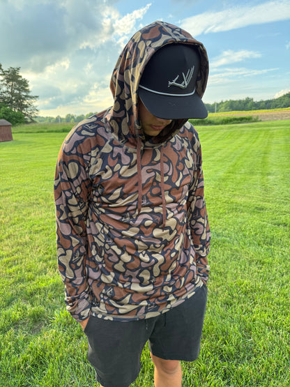Whitetail Co. Dark Old Camo Lightweight Hoodie