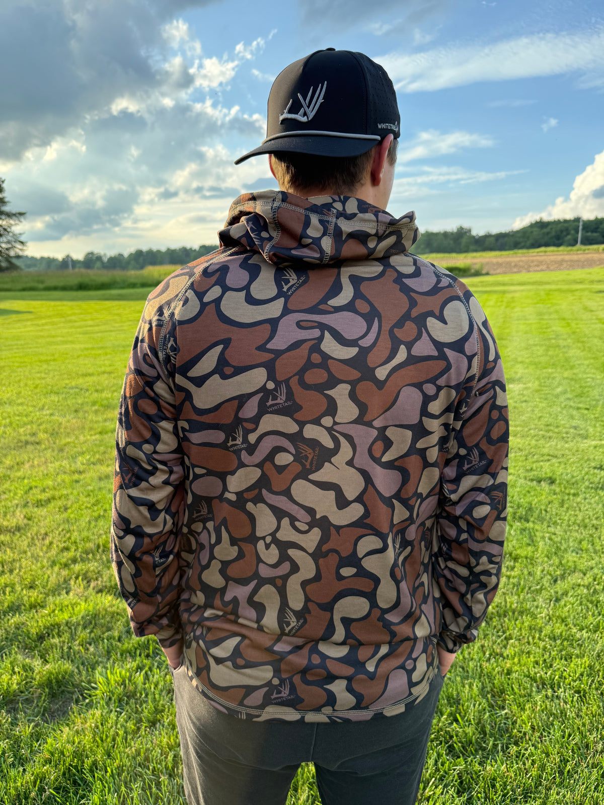Whitetail Co. Dark Old Camo Lightweight Hoodie