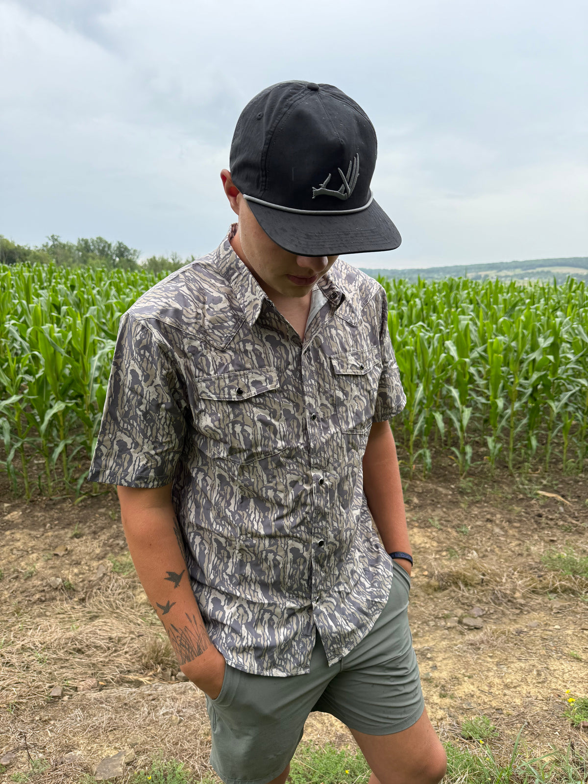 Whitetail Co. Old Tree Bark Camo Pearl Snap